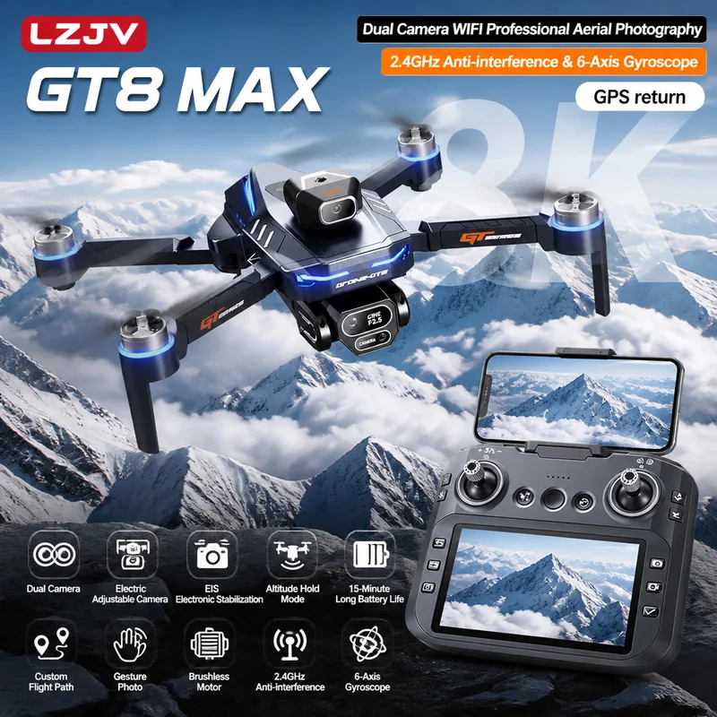 Drone Gps Module - Dron Plegable GT8 Max 8K HD
