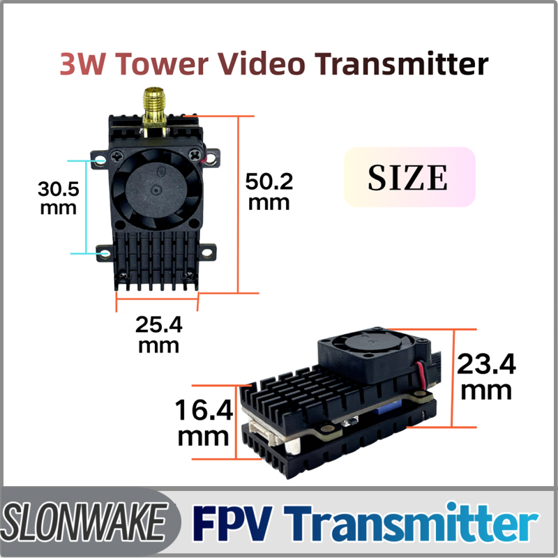 Drone Transmitter - SLONWAKE 5,8G 3000mW simulación VTX FPV