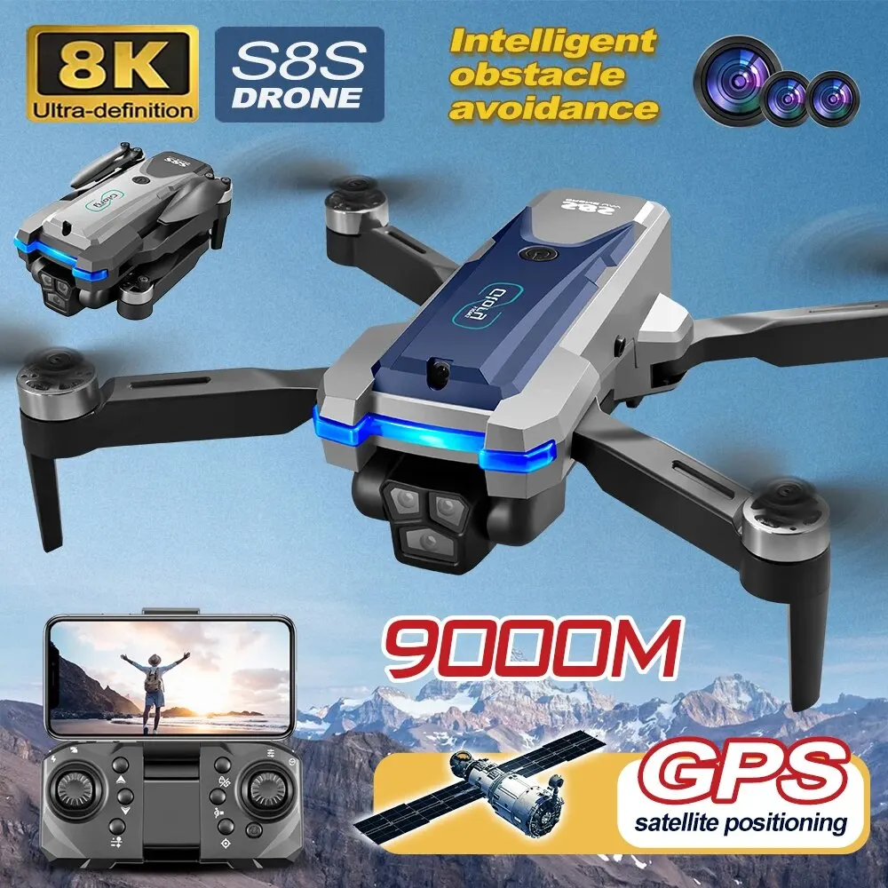 Drone Gps Mount - Dron plegable S8S con GPS, 5G,