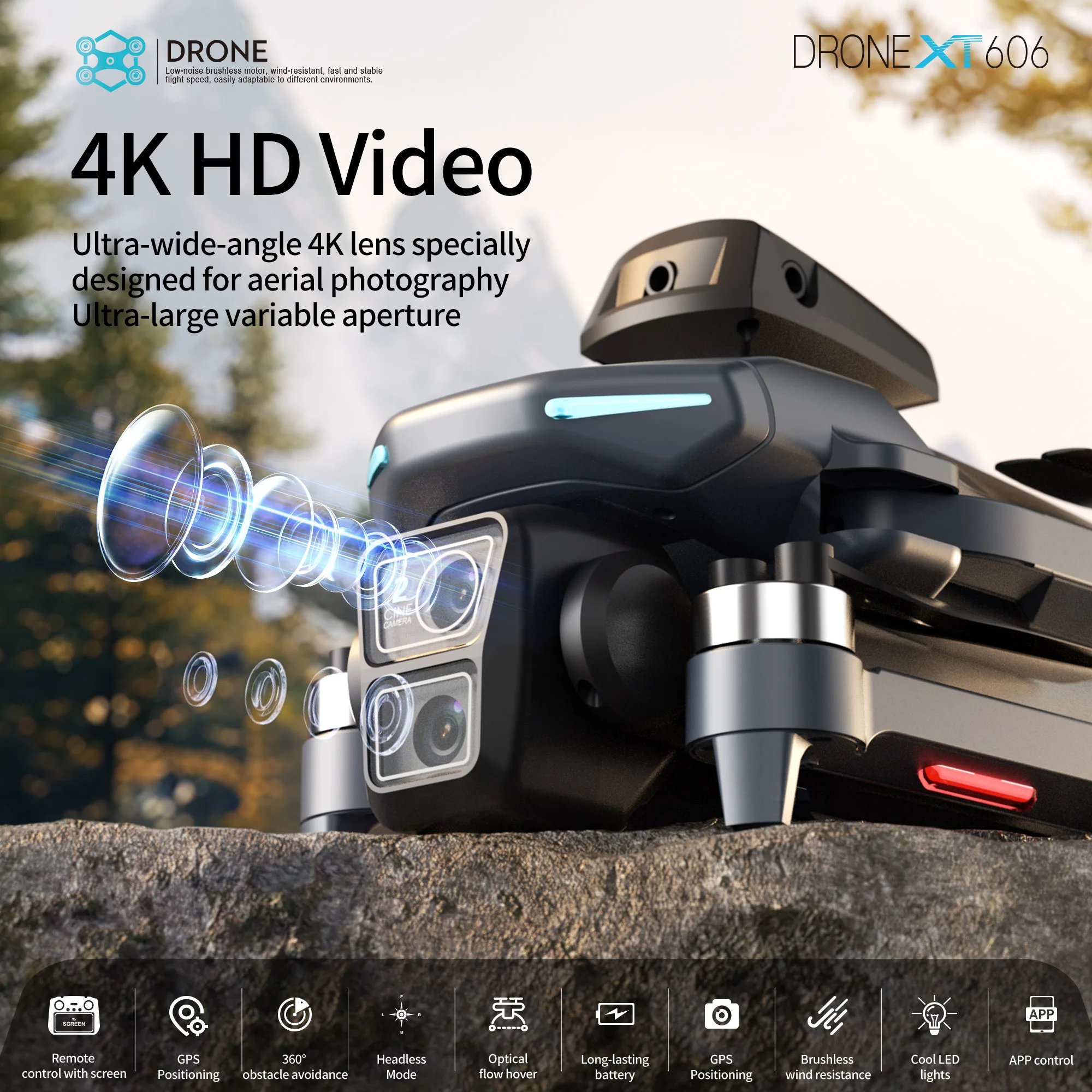 Dron GPS Original XT606 MAX 4k - Drone Gps Mount reseña y precio
