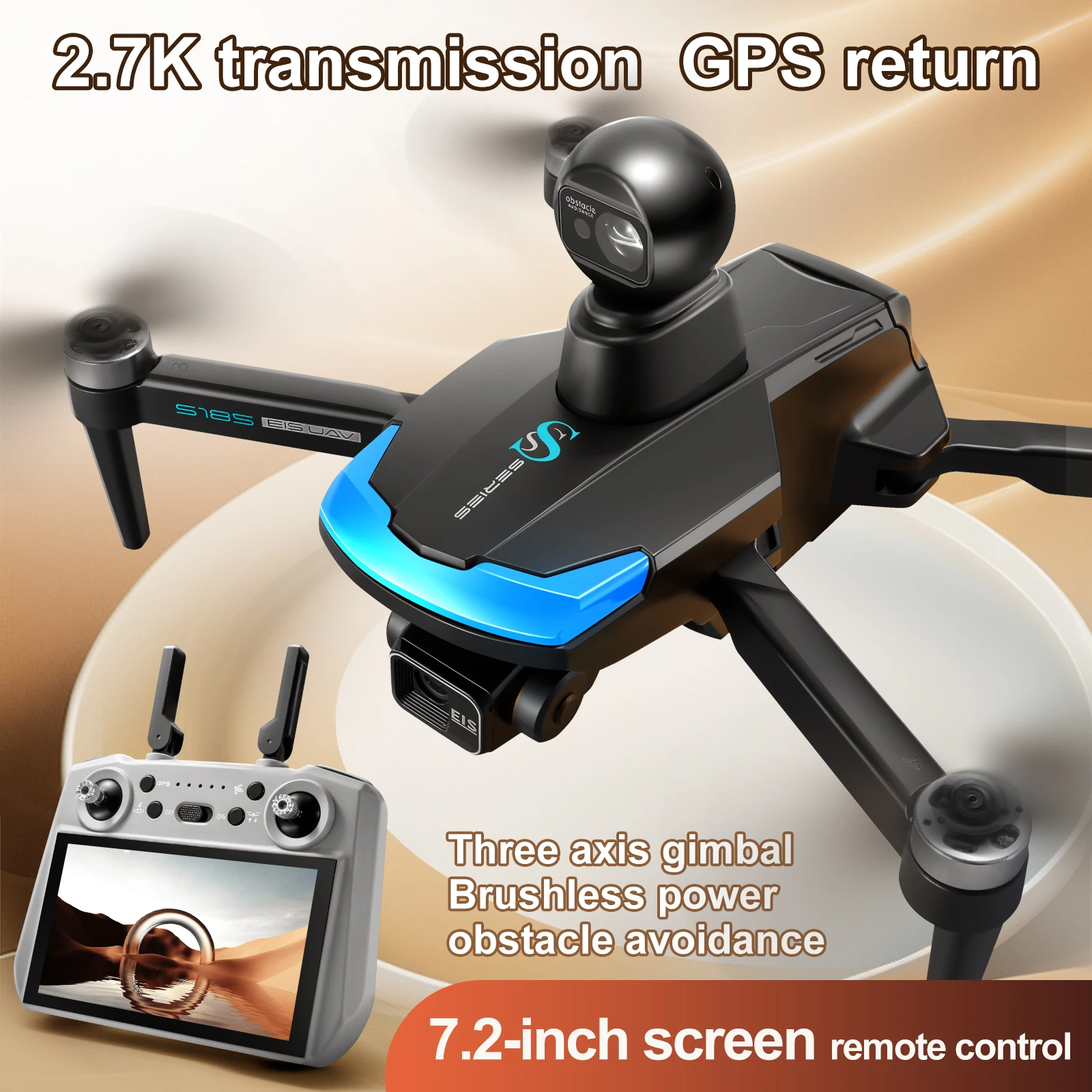Dron profesional S185 2,7 K HD - Drone Gps Mount reseña y precio