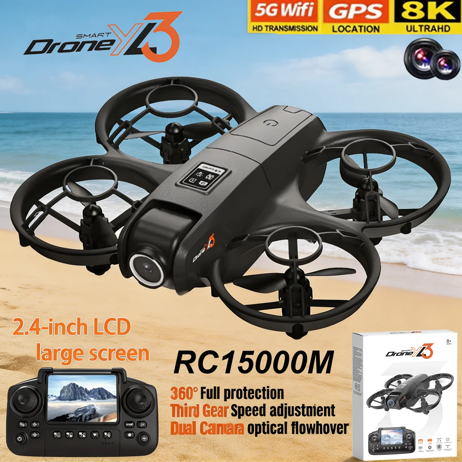 Nuevo Dron RC YL3 8K 1080P con - Drone Gps Module reseña y precio
